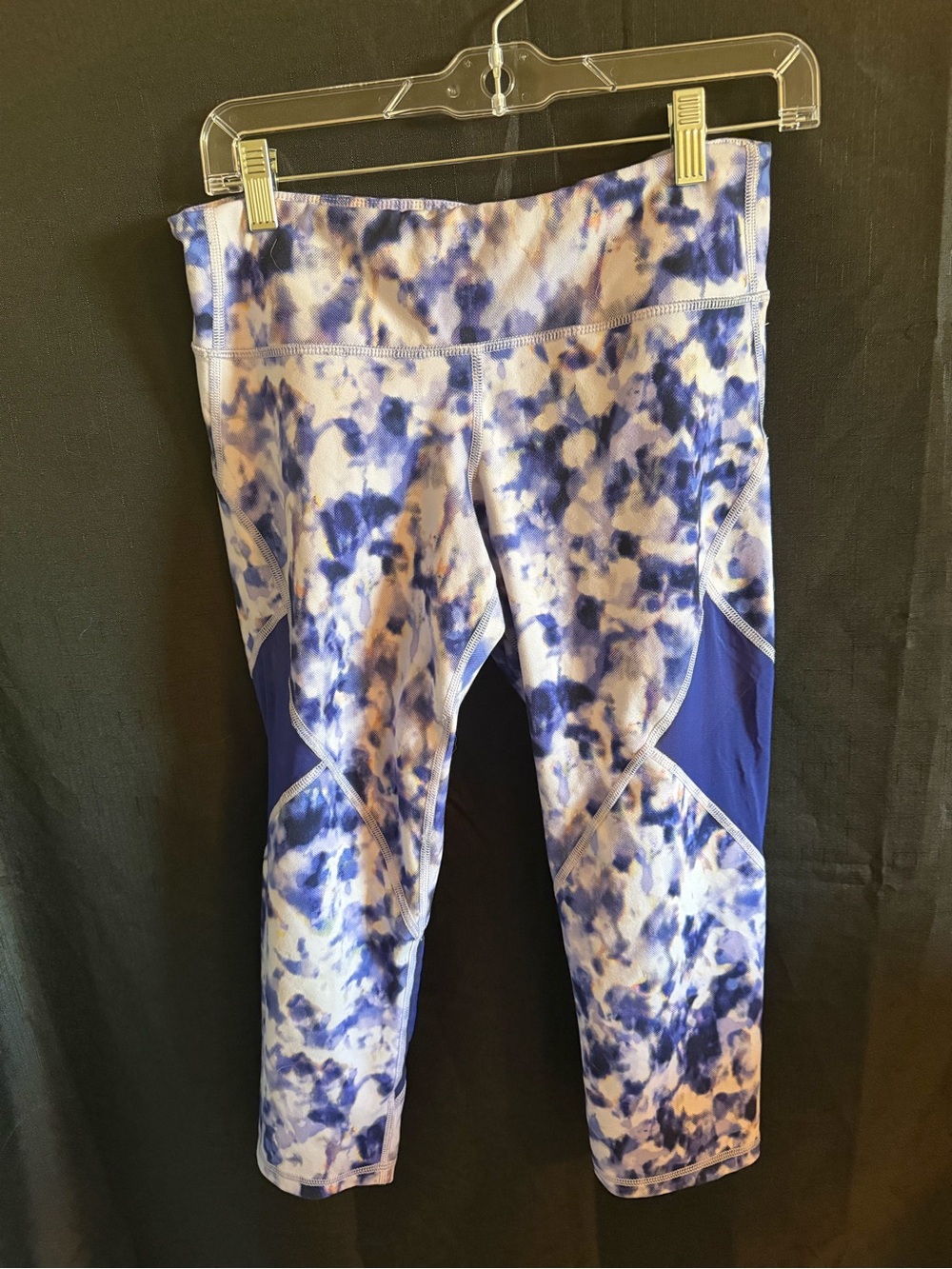 Girls Blue Tie-Dye Active Leggings - Old Navy